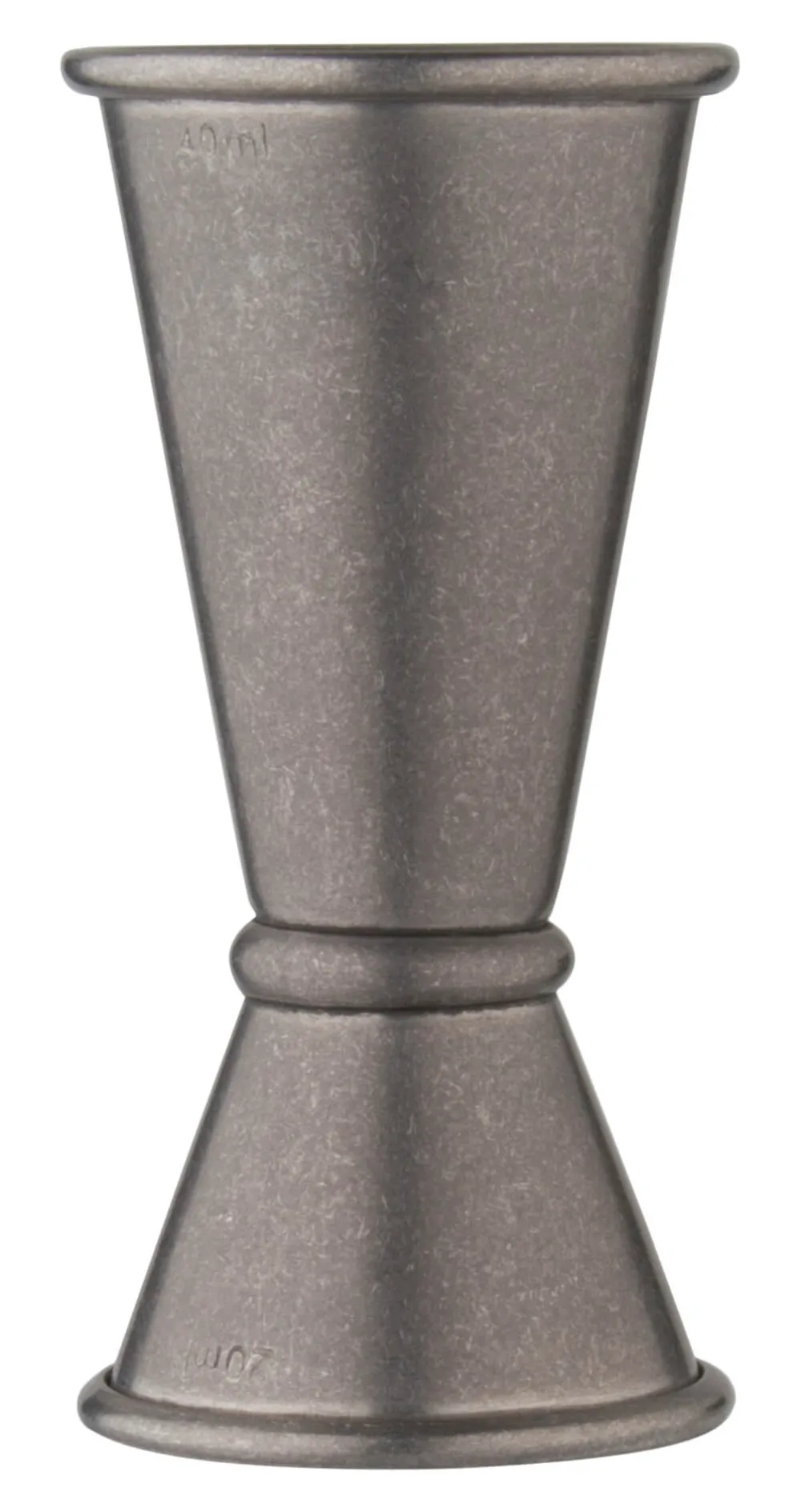 Barstuff Doppelmessbecher, vintage - Edelstahl (20/40ml)
