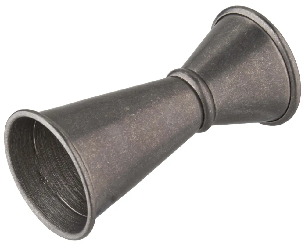 Barstuff Doppelmessbecher, vintage - Edelstahl (20/40ml)