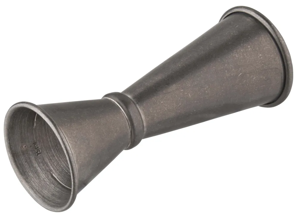 Barstuff Doppelmessbecher, vintage - Edelstahl (25/50ml)