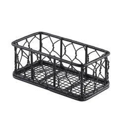 Barstuff Drahtkorb / Servierkorb schwarz - 14x7x5,5cm (6 Stk.)