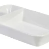 Barstuff Dreigeteilte Platte, Porzellan, weiß (1 Stk.)