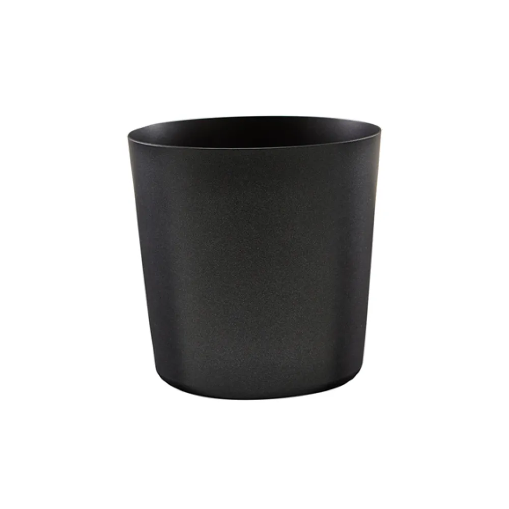 Barstuff Edelstahlbecher / Snackbecher metallisch schwarz - 8,5x8,5cm/420ml (12 Stk.)