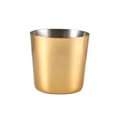 Barstuff Edelstahlbecher / Snackbecher goldfarben - 8,5x8,5cm/420ml (12 Stk.)