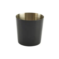 Barstuff Edelstahlbecher / Snackbecher schwarz - 8,5x8,5cm/420ml (12 Stk.)