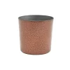 Barstuff Edelstahlbecher / Snackbecher Antik-Look kupferfarben - 8,5x8,5cm/420ml (12 Stk.)