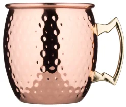 Barstuff Edelstahlbecher Moscow Mule, kupferfarben, gehämmert - 550ml