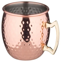 Barstuff Edelstahlbecher Moscow Mule, kupferfarben, gehämmert - 550ml