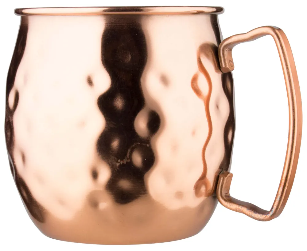Barstuff Edelstahlbecher Moscow Mule, kupferfarben, gehämmert, Prime Bar - 400ml
