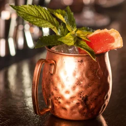 Barstuff Edelstahlbecher Moscow Mule, kupferfarben, gehämmert, Prime Bar - 400ml
