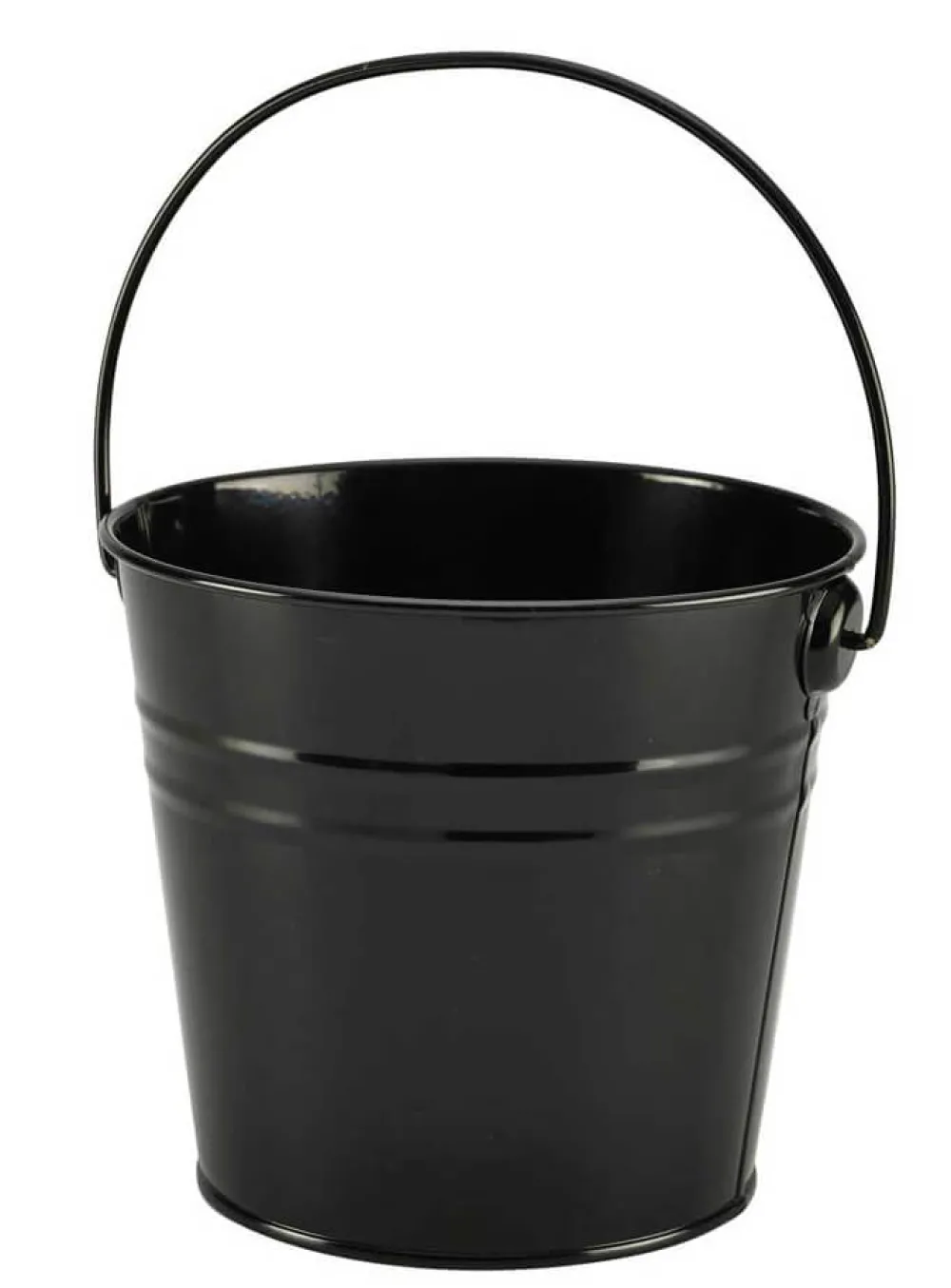 Barstuff Eimer, schwarz - Edelstahl (2,1L)