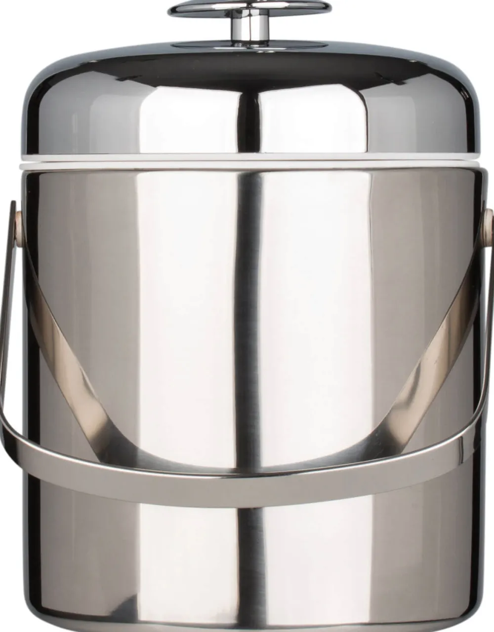 Barstuff Eiseimer Kunststoff PP, silberfarben, mit Zange - 1,3l