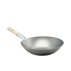 Barstuff Eisen-Wok, flacher Boden - 35,6 cm