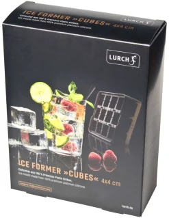 Barstuff Eiswürfelform Cubes, Platin Silikon, Lurch - 4cm
