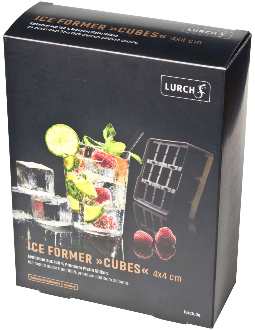 Barstuff Eiswürfelform Cubes, Platin Silikon, Lurch - 4cm