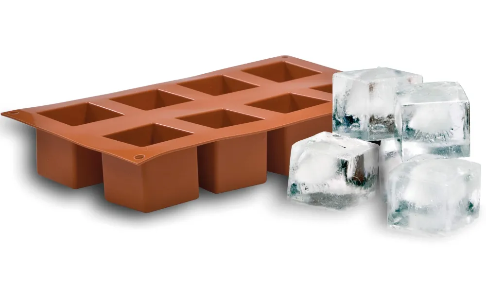 Barstuff Eiswürfelform, Silkon Big Cube 8er (rot)