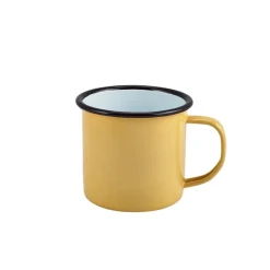 Barstuff Emaille-Becher mit Henkel, gelb - 360ml