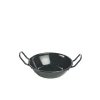 Barstuff Emaille-Schale mit Henkeln, schwarz - 14cm/360ml (6 Stk.)