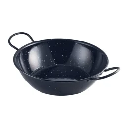 Barstuff Emaille-Schale mit Henkeln, schwarz - 26cm/2,8l (6 Stk.)