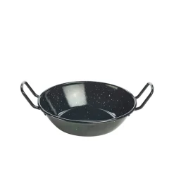 Barstuff Emaille-Schale mit Henkeln, schwarz - 18cm/780ml (6 Stk.)