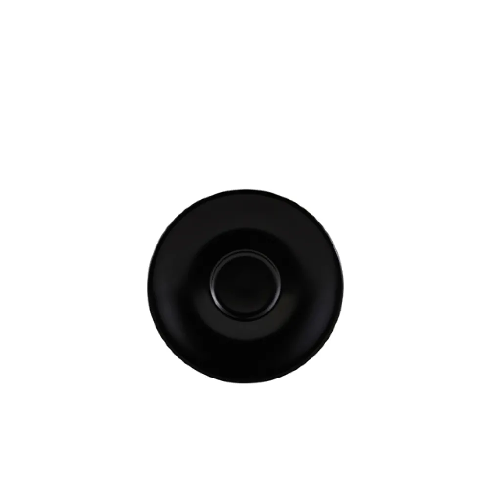 Barstuff Espresso Untertasse Porzellan matt schwarz – 12 cm (6 Stk.)