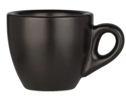 Barstuff Espressotasse Barista mit Untertasse, Porzellan schwarz - 55ml (6 Sets)