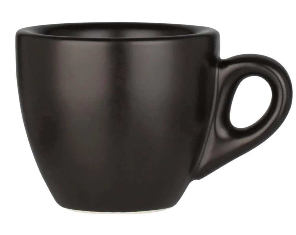 Barstuff Espressotasse Barista mit Untertasse, Porzellan schwarz - 55ml (6 Sets)