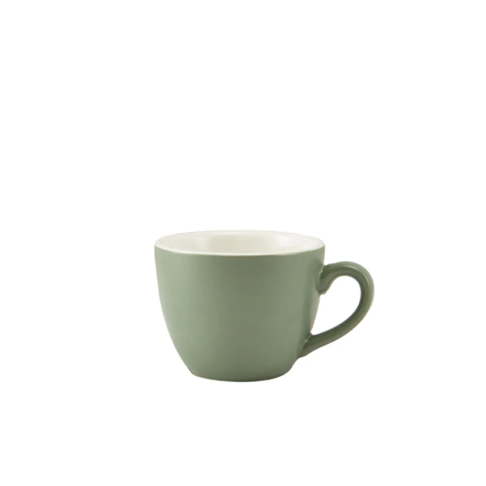 Barstuff Espressotasse Porzellan matt salbeigrün – 90 ml (6 Stk.)