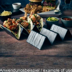 Barstuff Fast-Food-Ständer, Melamin schwarz - 2-3 Fächer (12 Stk.)