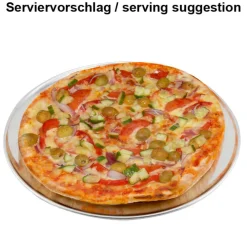 Barstuff Flache Pizzapfanne, Aluminium, breiter Rand - 30,5cm