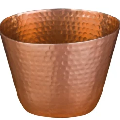 Barstuff Flaschenkühler / Weinkühler, Aluminium kupferfarben gehämmert - 20,5x14cm