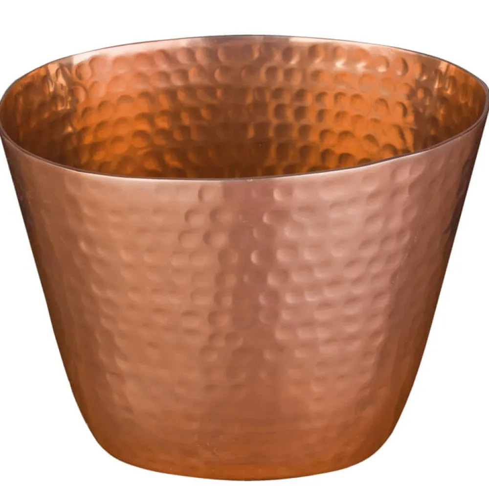 Barstuff Flaschenkühler / Weinkühler, Aluminium kupferfarben gehämmert - 20,5x14cm