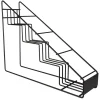 Barstuff Flaschentreppe schmal - schwarz
