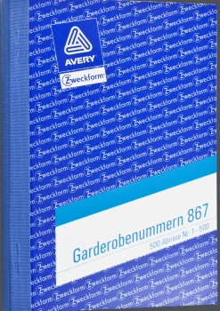 Barstuff Garderobennummern ZWE 867 1-500