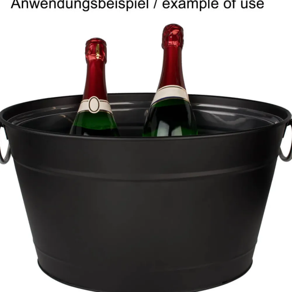Barstuff Getränkewanne schwarz mit Einsatz - 40x28x22cm