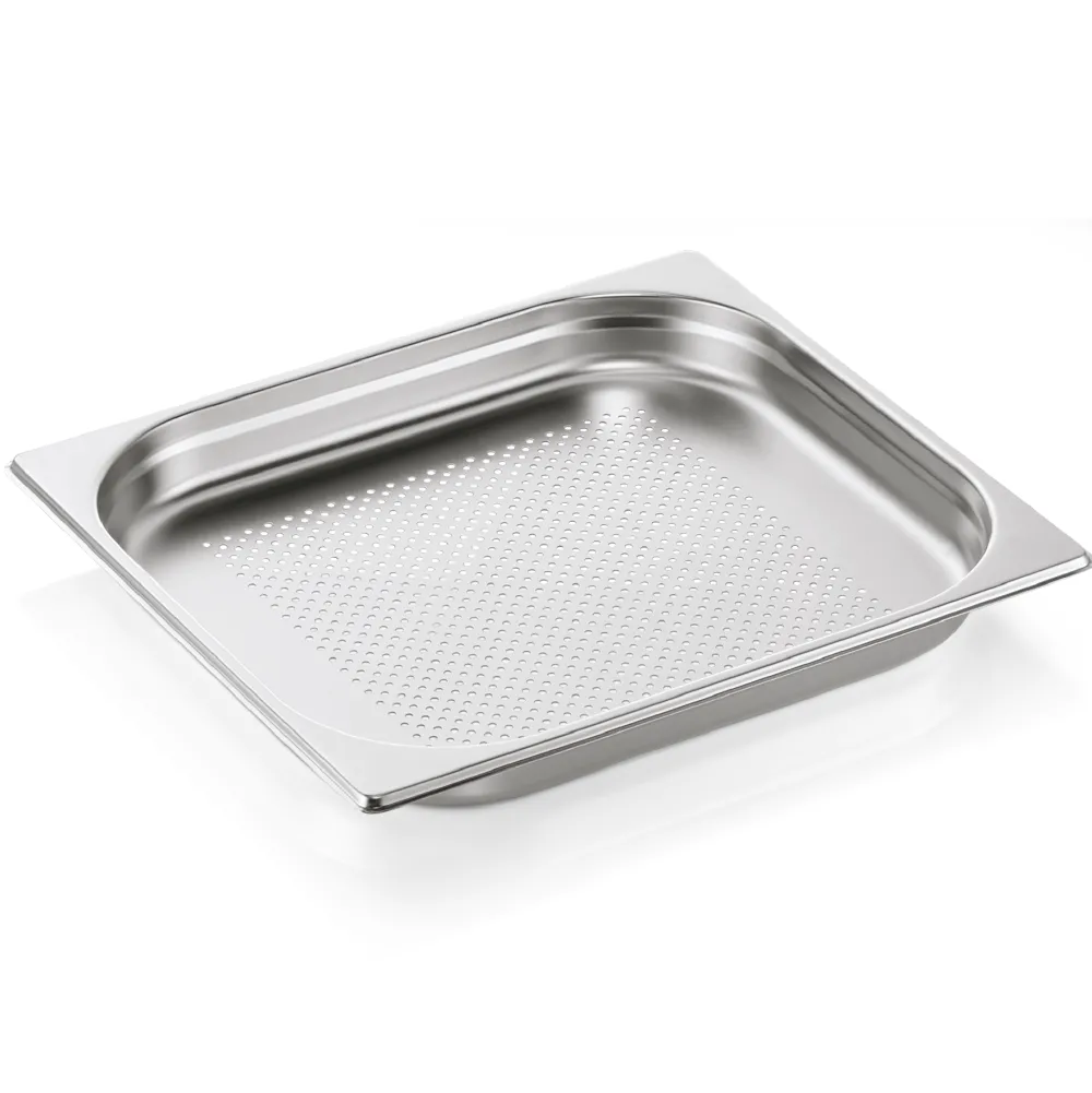 Barstuff GN 2/3 Behälter, Bodenlochung, CNS - H 4cm (Serie GN CORE)