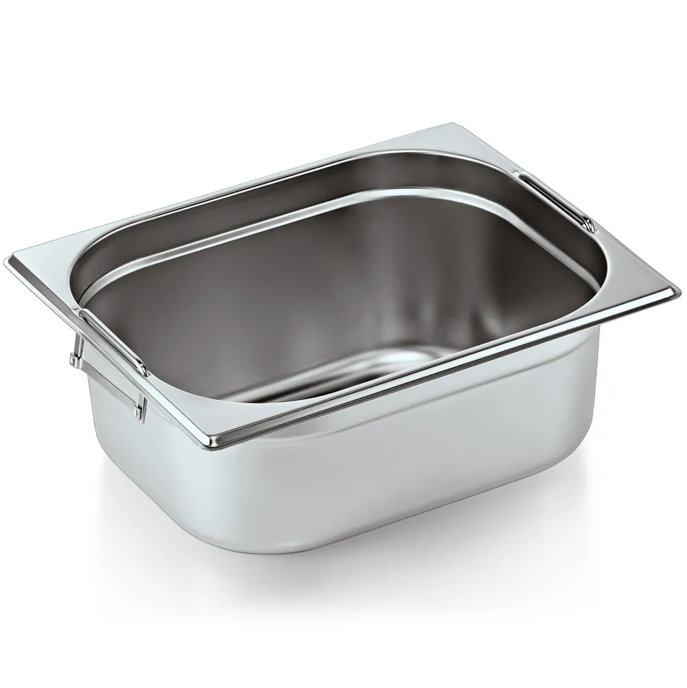 Barstuff GN 1/2 Behälter, mit Fallgriffen, CNS - 10cm (Serie GN CORE)