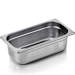 Barstuff GN 1/3 Behälter, mit Seiten- & Bodenlochung,CNS, GN ESSENTIALS - 10cm (6 Stk.)