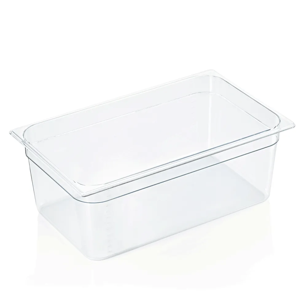 Barstuff GN 1/1 Behälter mit Skalierung, Polycarbonat transparent - H 20cm (Serie GN 94)