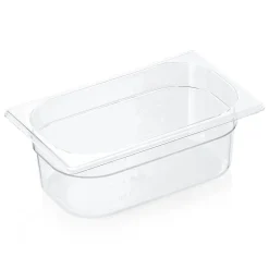 Barstuff GN 1/4 Behälter mit Skalierung, Polycarbonat transparent - H 10cm (Serie GN 94)
