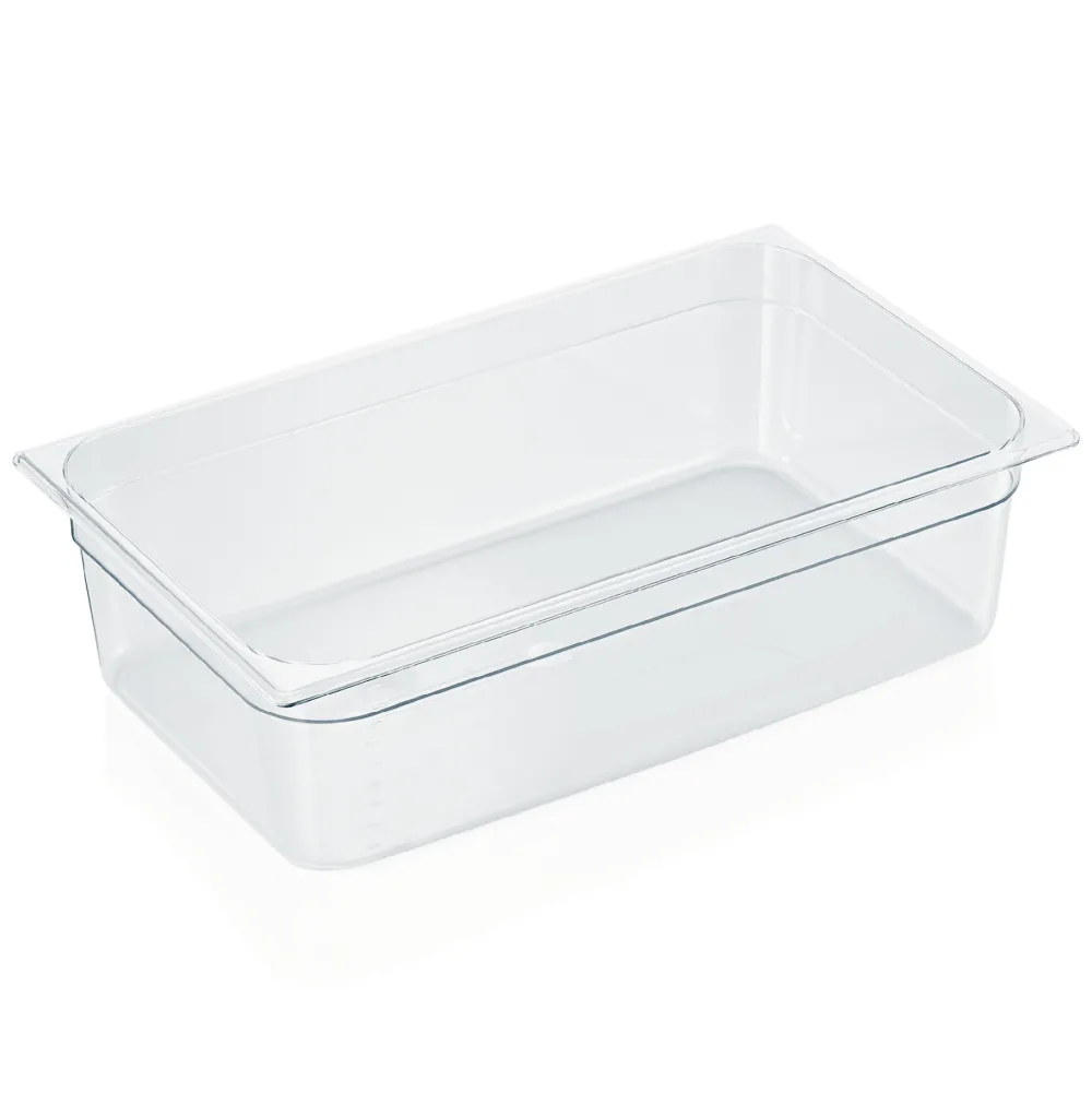 Barstuff GN 1/1 Behälter mit Skalierung, Polycarbonat transparent - H 15cm (Serie GN 94)