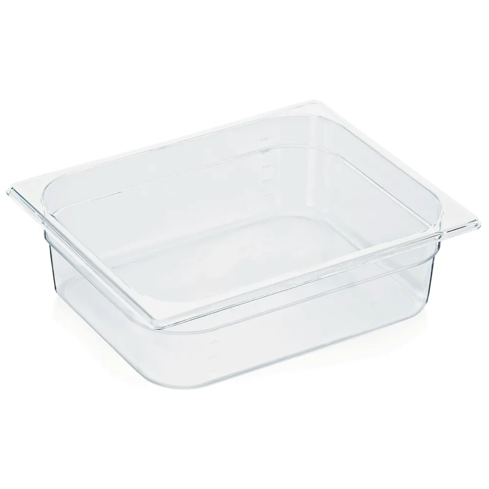 Barstuff GN 1/2 Behälter mit Skalierung, Polycarbonat transparent - H 10cm (Serie GN 94)