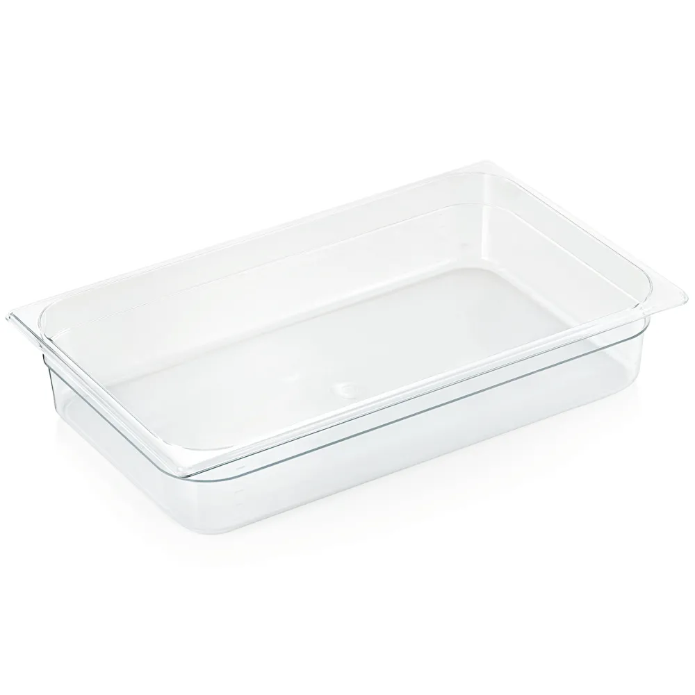 Barstuff GN 1/1 Behälter mit Skalierung, Polycarbonat transparent - H 10cm (Serie GN 94)