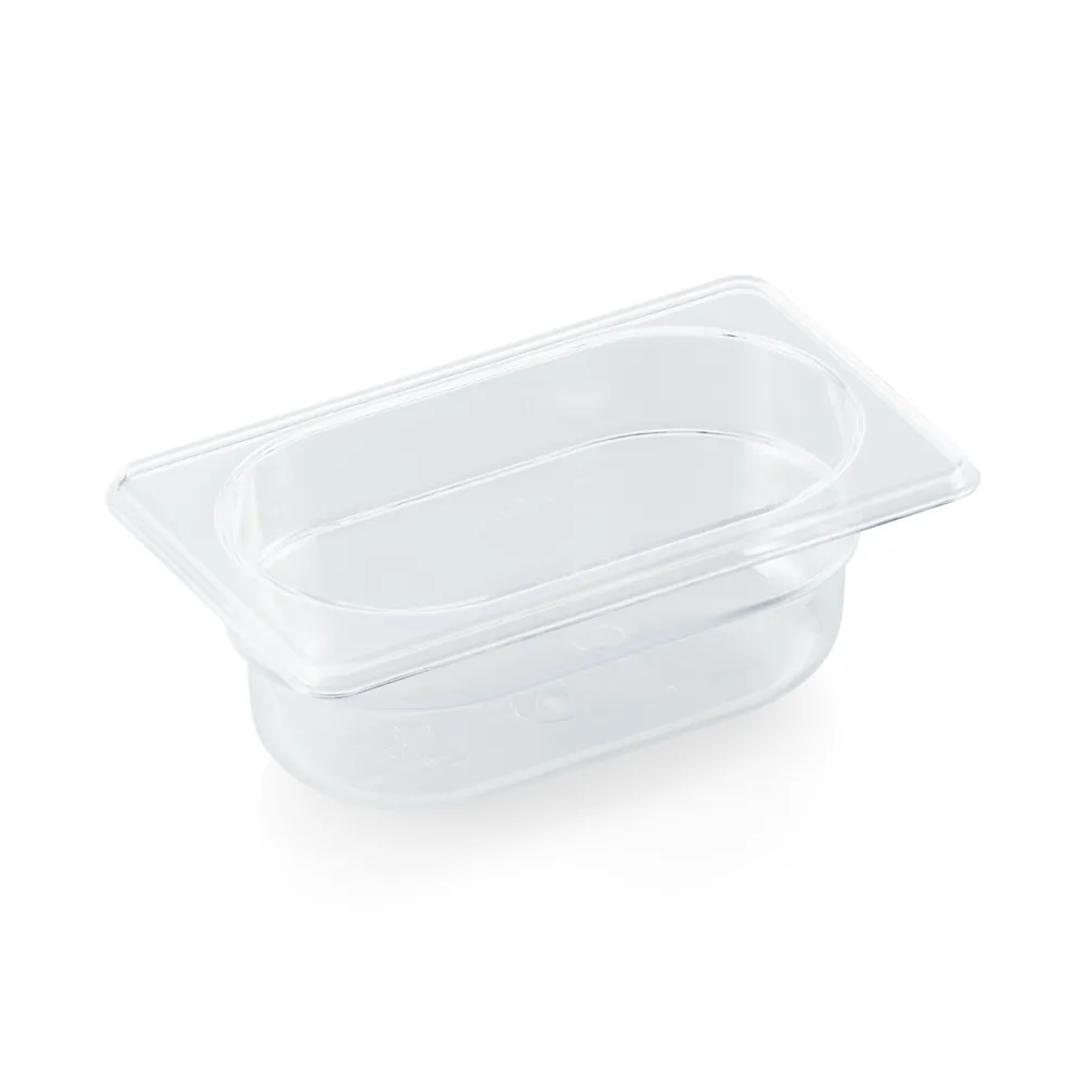 Barstuff GN 1/9 Behälter mit Skalierung, Polycarbonat transparent - H 6,5cm (Serie GN 94)