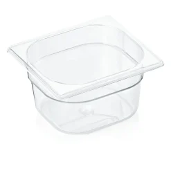 Barstuff GN 1/6 Behälter mit Skalierung, Polycarbonat transparent - H 10cm (Serie GN 94)