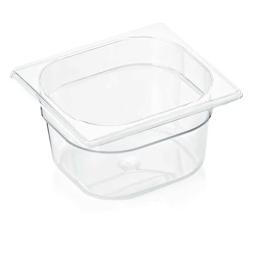 Barstuff GN 1/6 Behälter mit Skalierung, Polycarbonat transparent - H 10cm (Serie GN 94)