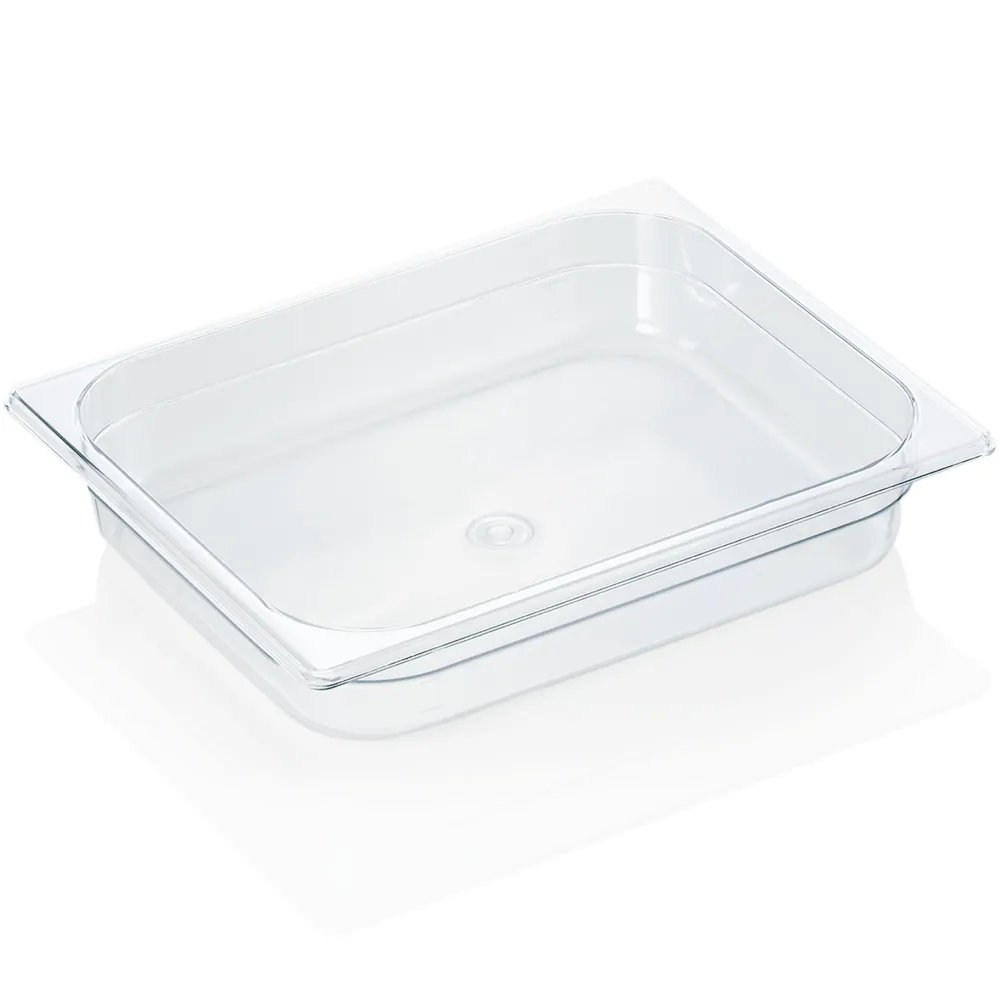Barstuff GN 1/2 Behälter mit Skalierung, Polycarbonat transparent - H 6,5cm (Serie GN 94)