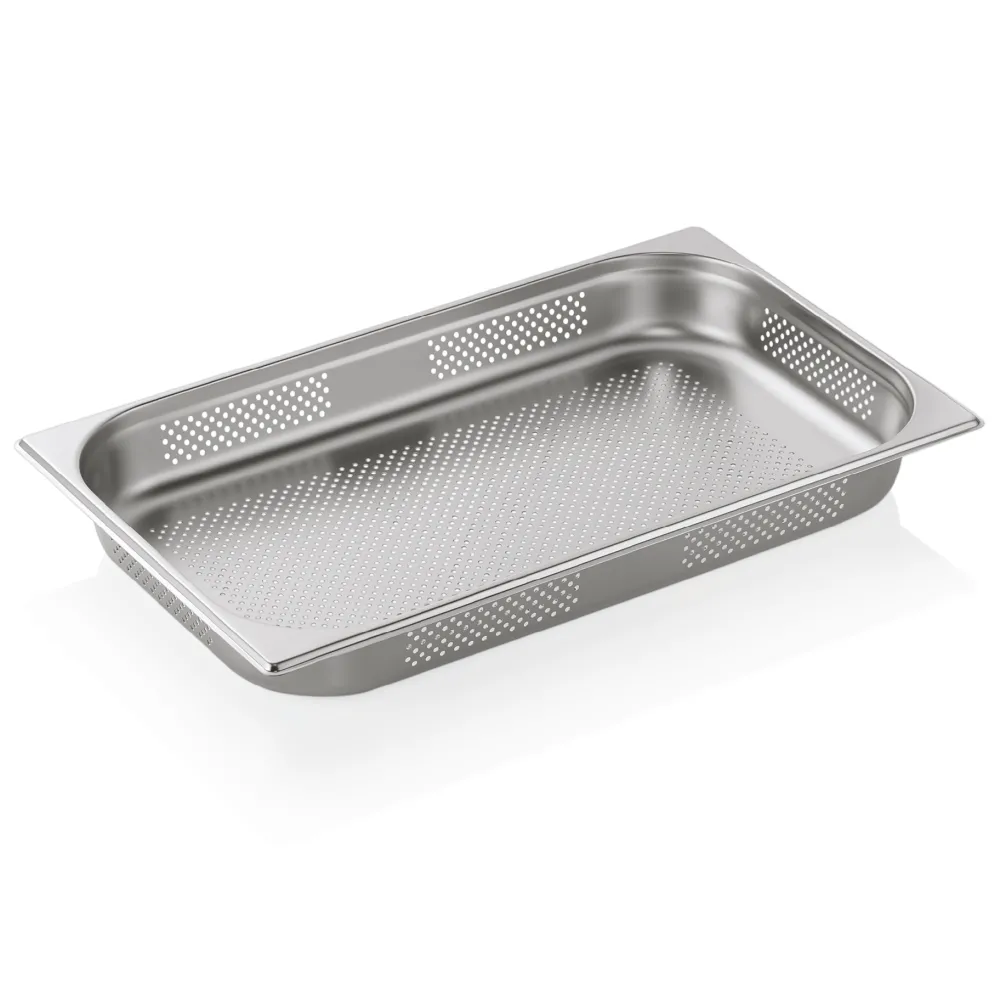 Barstuff GN 1/1 Behälter, Seiten- & Bodenlochung, CNS - H 6,5cm (Serie GN CORE)