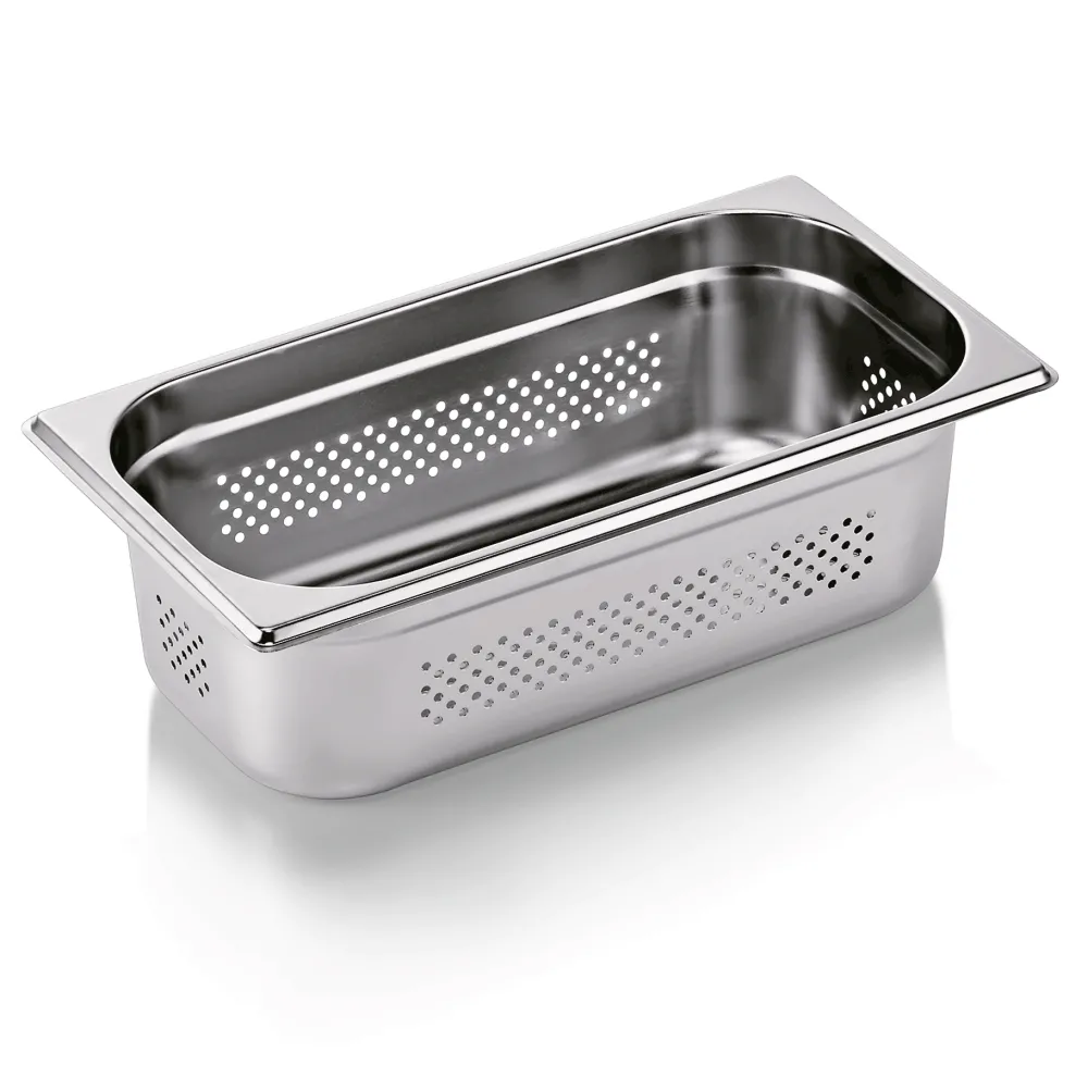 Barstuff GN 1/3 Behälter, Seiten- & Bodenlochung, CNS - H 10cm (Serie GN CORE)