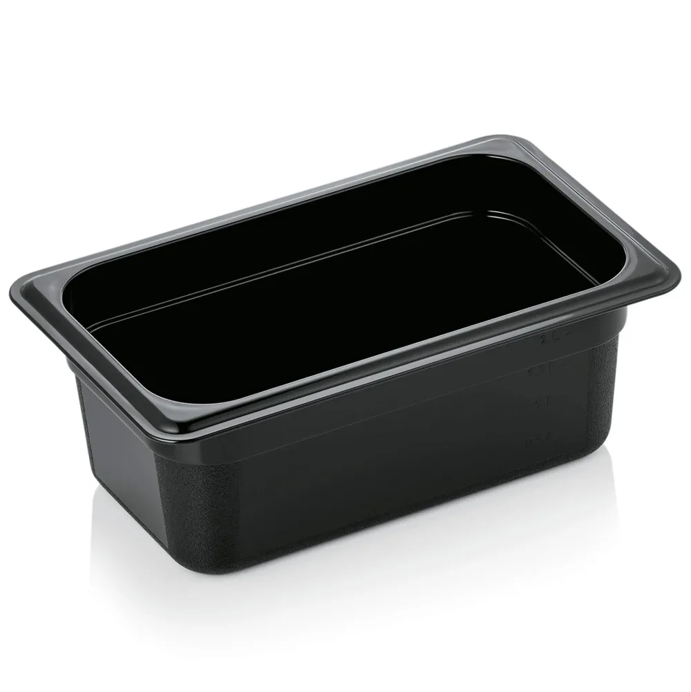Barstuff GN 1/4 Gastronormbehälter 100mm Tiefe - PC schwarz (Serie GN 96)