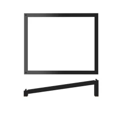 Barstuff GN 1/2 geneigter Büffetständer Luxor, Stahl schwarz - 32,5x26,5cm
